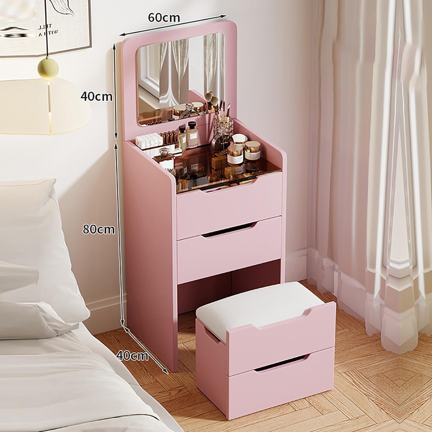 The "Glow-Up" Station: 3-in-1 Compact Vanity & Smart Organizer